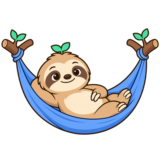 Lento relaxing in a hammock.